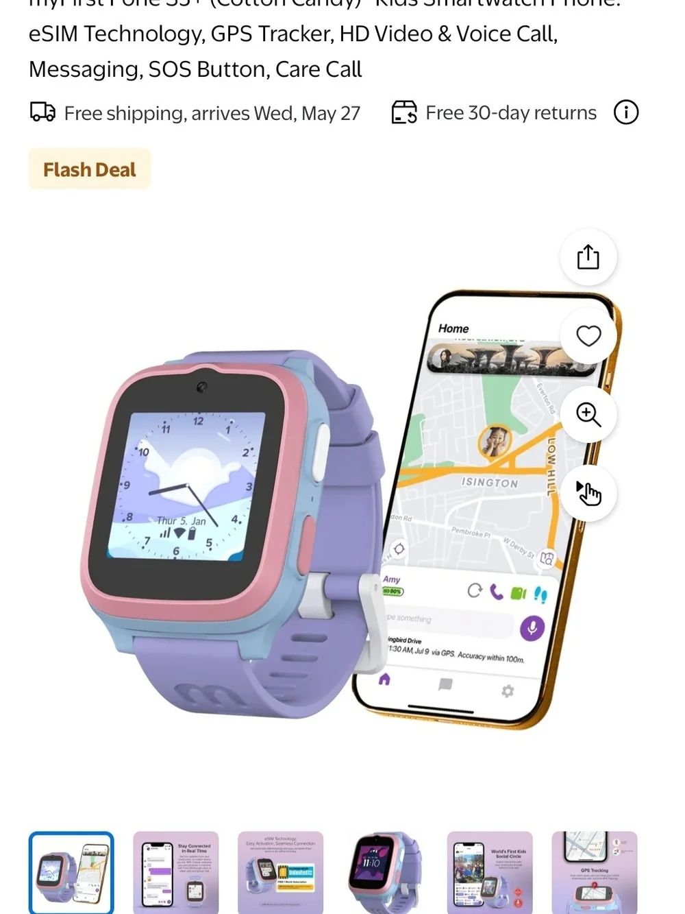 Ultimate Smartwatch Bundle - Purple and Blue Kids Smartwatch